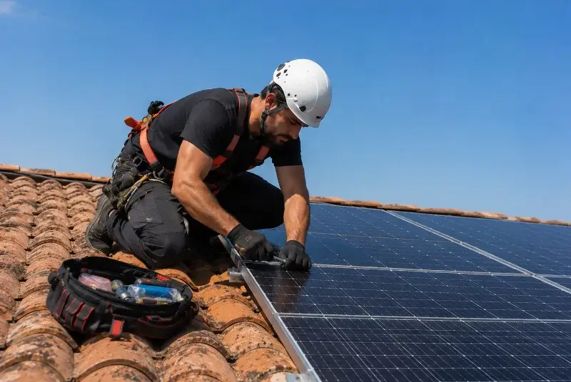Maintenance et monitoring de panneaux solaires au Teich
